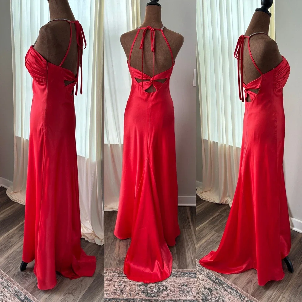 90s Vintage Cache Formal Dress 6 Rhinestone Old Hollywood Glam Homecoming Y2K